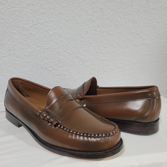 J Crew Factory Men's Penny loafers BS114 Size 10 Whiskey Brown - Picture 2 of 12